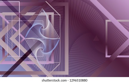 Purple lines, magic energy low-key shades of lilac