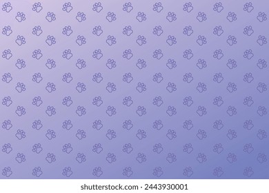 
Purple lines paw pattern on a gradient purple background