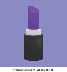 Vetor de ícone de batom roxo. vetor de maquiagem de batom. Ilustração cosmética com batom