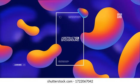Fondo líquido morado en estilo 3d. Vector de gradiente de fluido gráfico. Página de inicio de póster creativo con degradado. Flujo metálico abstracto líquido.
