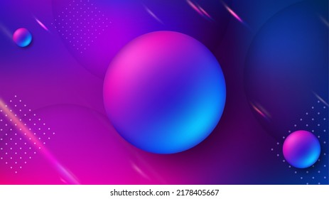 Purple Liquid Background, Fluid gradient geometric. Widescreen Vector Illustration