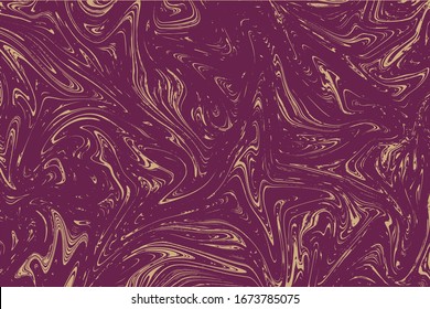 Purple Liquid Marble texture and abstract Ink marbling background.