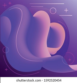 Purple liquid shape design, Fluid background abstract modern color template and geometric theme Vector illustration