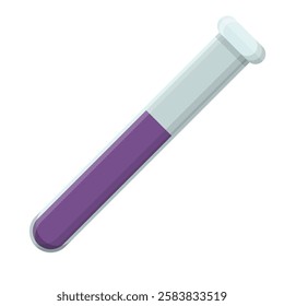 Purple Liquid in Transparent Test Tube for Laboratory or Scientific Use