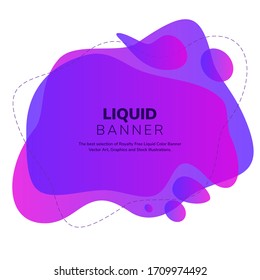 purple Liquify Fluid Color Banner Design Background