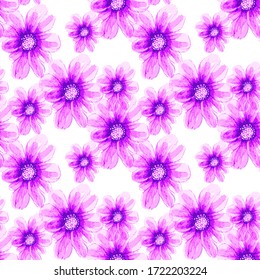 Purple little flowers repeat pattern 