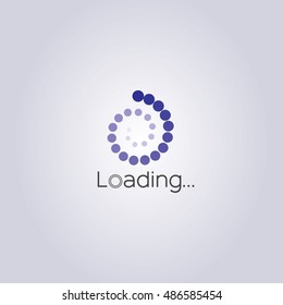 Purple loading vector design and background