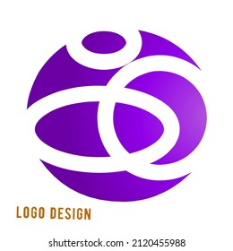 Diseño de logotipo morado, puede hacer su logotipo ahora, convertirlo en un logotipo de negocio en su campo