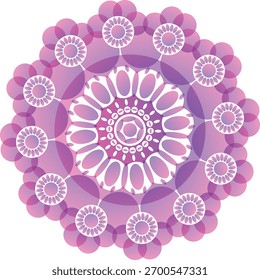 purple logo mandala gradient intricate symbol floral