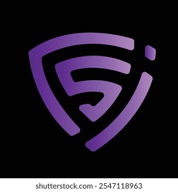 Purple Logo using Letter S Vector Illustration