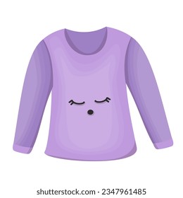 Purple long sleeved illustration for autumn