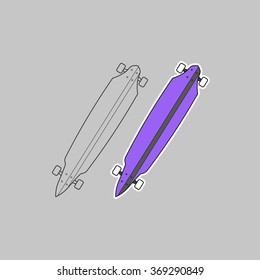 Purple long-board