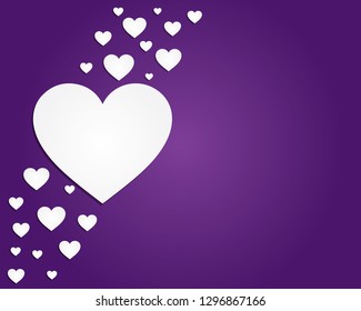 Purple love background template