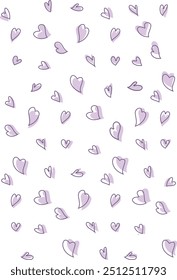 Purple Love Pattern Background Design