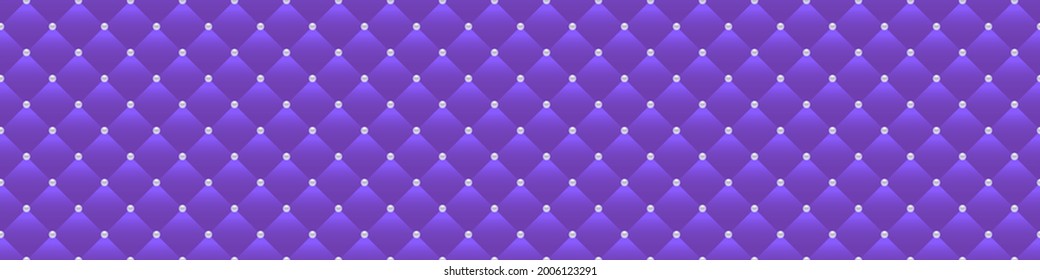 Purple luxury background with small beads and rhombuses. Seamless vector illustration. 