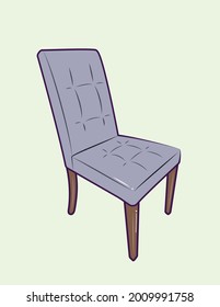Purple luxury sofa furniture in illustration vector art