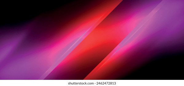 A purple and magenta light is casting a vibrant glow on a black background, creating a visually striking visual effect with tints and shades of pink and electric blue