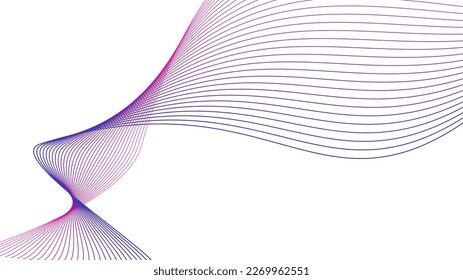 púrpura magenta líneas de tecnología ondulada rosa líneas de fondo abstractas eps 