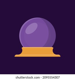 bola mágica púrpura en estilo plano, vector