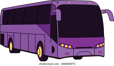 Purple Magic Bus With Ontline