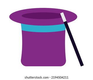 purple magic hat and wand