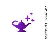 purple magic lamp logo icon designs vector