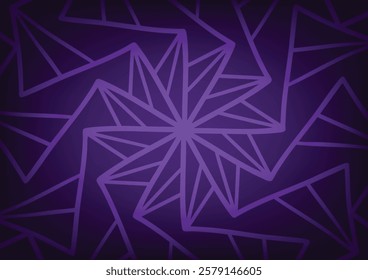 Purple mandala dark line art pattern background. vector illustration 