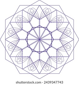 Purple Mandala Element simple  vector illustration