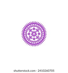 purple mandala element vector mandala