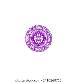 purple mandala element vector mandala