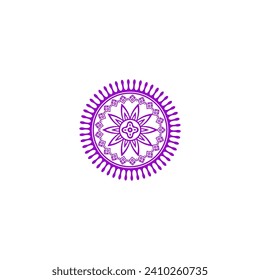 purple mandala element vector mandala