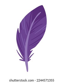 purple mardi gras feather icon