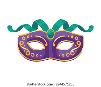 icono de máscara de mardi gras púrpura