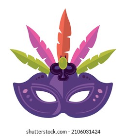 purple mask design of mardi gras