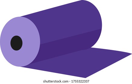 Purple mat, illustration, vector on white background