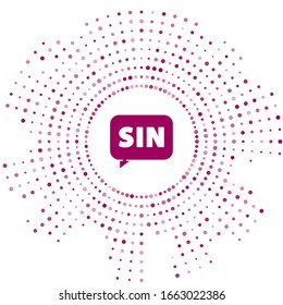 Purple Mathematics function sine icon isolated on white background. Abstract circle random dots. Vector Illustration
