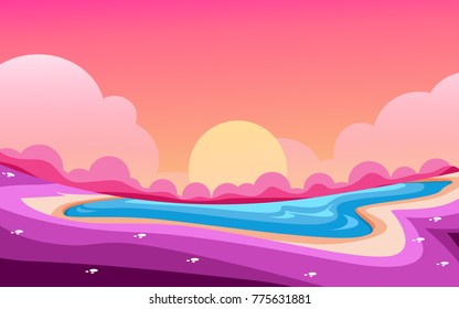 purple meadow landscape