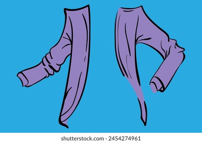 purple men's suit vector illustration