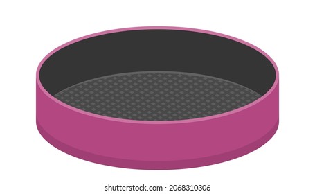 Purple Metal Baking Dish For Desserts. Icon In Flat Style. Vector Illustration Isolated On White Background