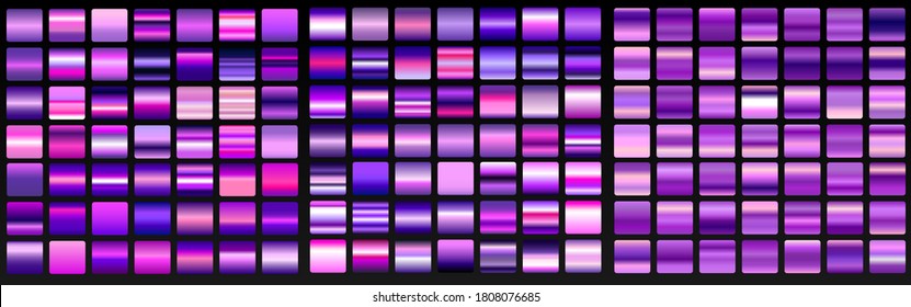 purple metal gradients, swatches collection. Different gradation design