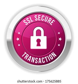 Purple metallic secure transaction button