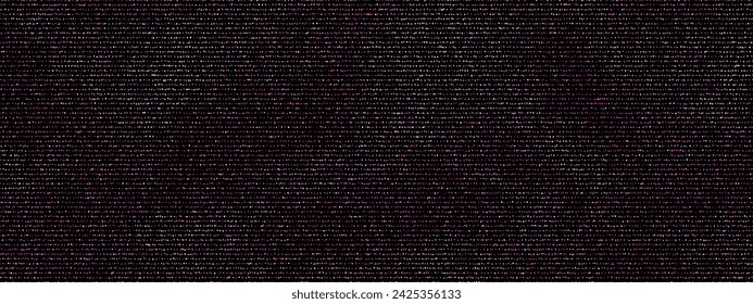 Purple metallic threads running horizontally across a black seamless lurex fabric. Lustrous texture adorned with sequins and synthetic fibers. Elegant vector background svg