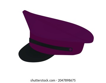 purple military hat