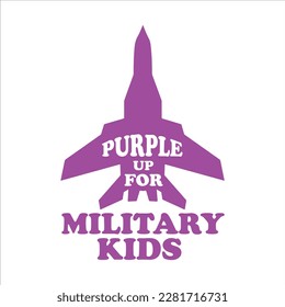 Purple Up For Military Kids, Purple up for military kids dandelion flower vector cancer awareness Month of the Military Child typography t-shirt design veterans shirt