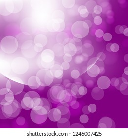 Purple Millions of circle bokeh for background, abstract vector background textured.  