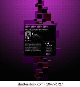 purple minimal style website design