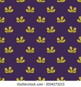 Purple minimalistic plant and flower vector seamless pattern. This abstract pattern would look great on fabric and ties. Perfect for high end products that need a luxury feel. 
