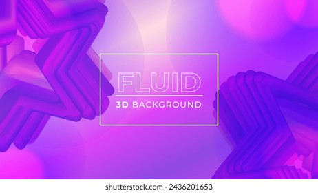 Purple Modern 3D Fluid Style Background.
