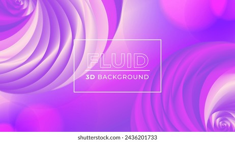 Purple Modern 3D Fluid Style Background.