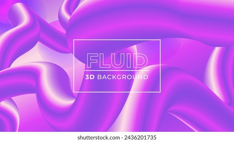 Purple Modern 3D Fluid Style Background.